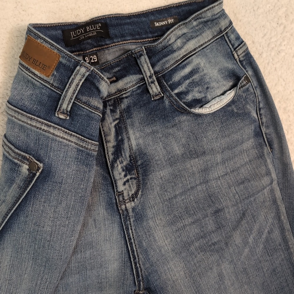 Judy Blue Skinny Fit Jeans 9/29 28"x29" Stretch Denim Medium‎ Wash